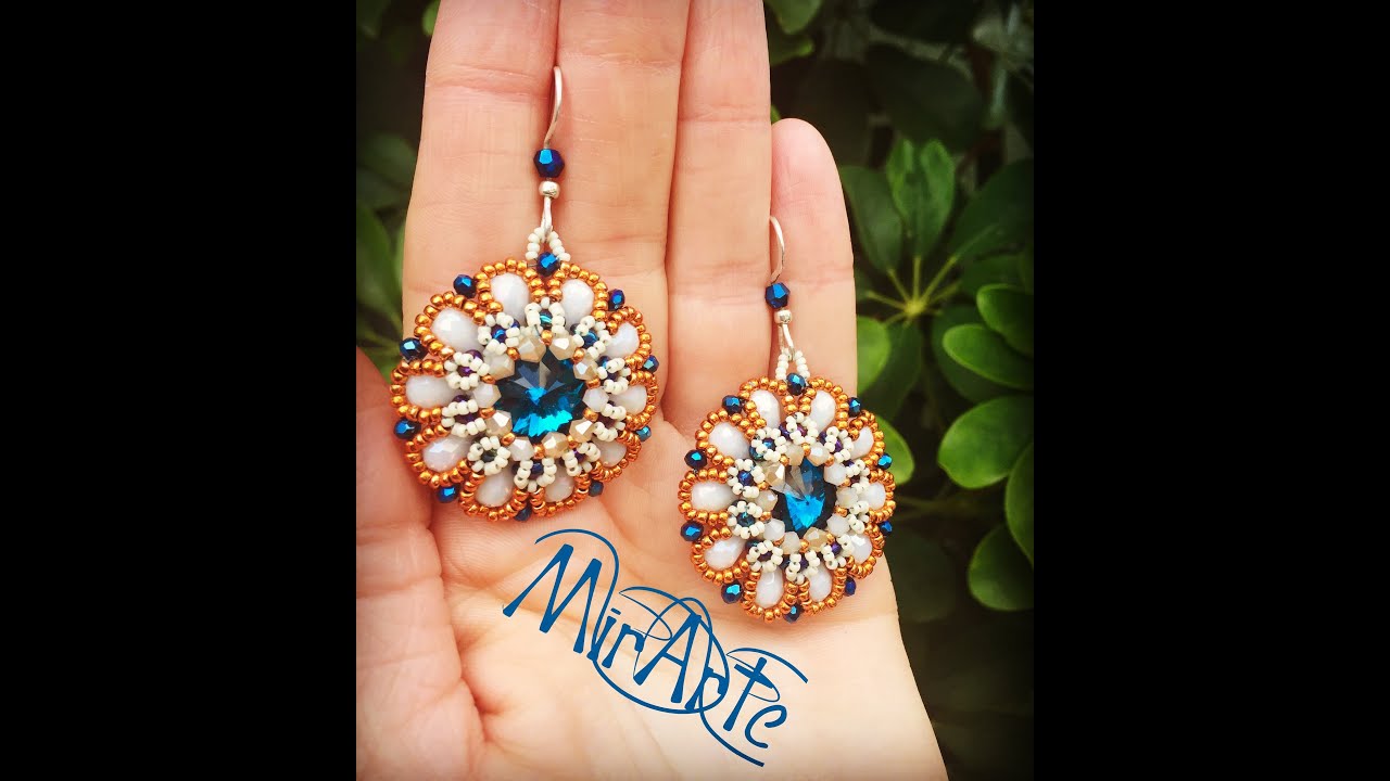 DIY Tutorial Orecchini Daisy con incastonatura netted