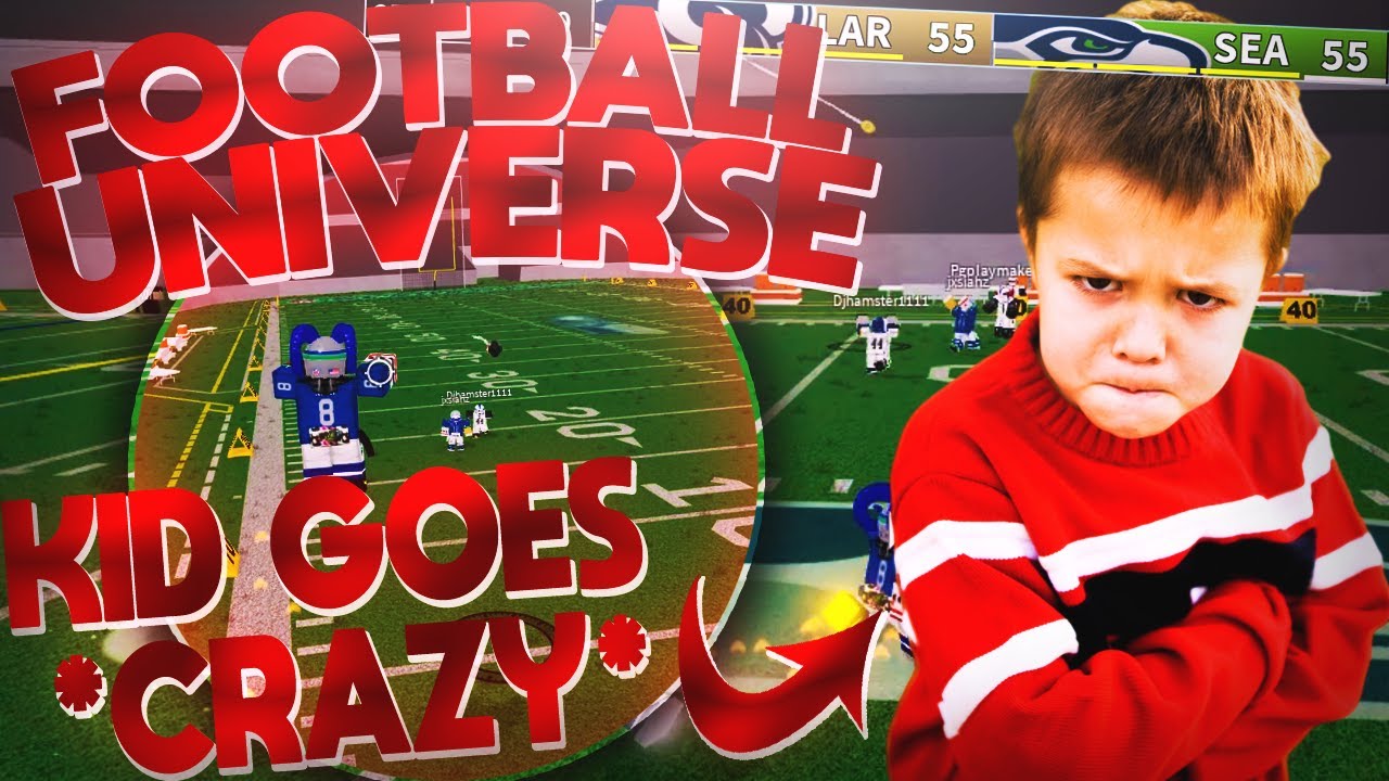 13 Year Old Kid goes *CRAZY* over ROBLOX Football Universe!