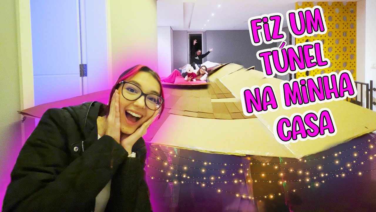 CONSTRUÍMOS UM TÚNEL CABANA NA MINHA CASA | Luluca
