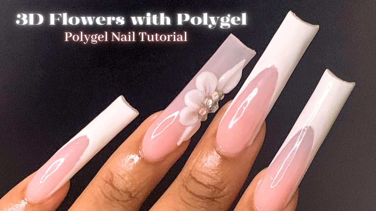 HOW TO: 3D FLOWERS WITH POLYGEL 🤍✨ Beginner Friendly Tutorial