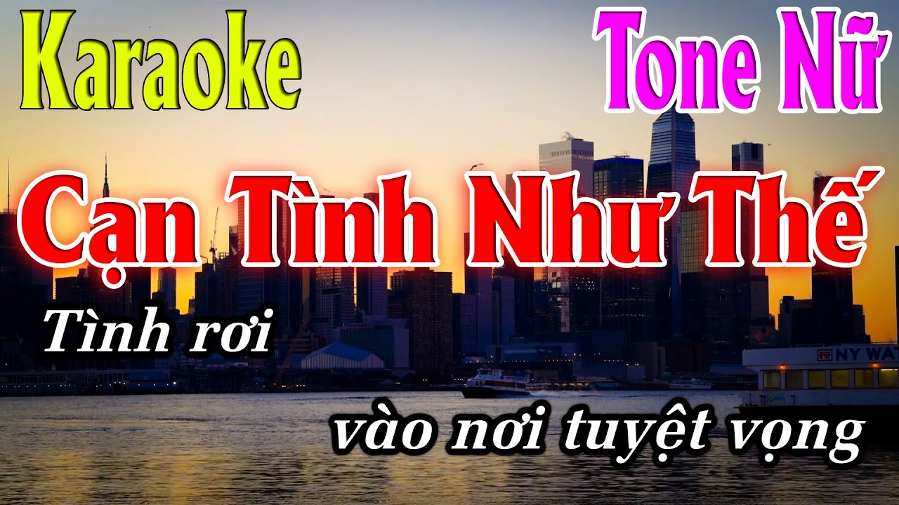 Cạn Tình Như Thế Karaoke Tone Nữ ( Dm ) Karaoke Lâm Organ - Beat Mới