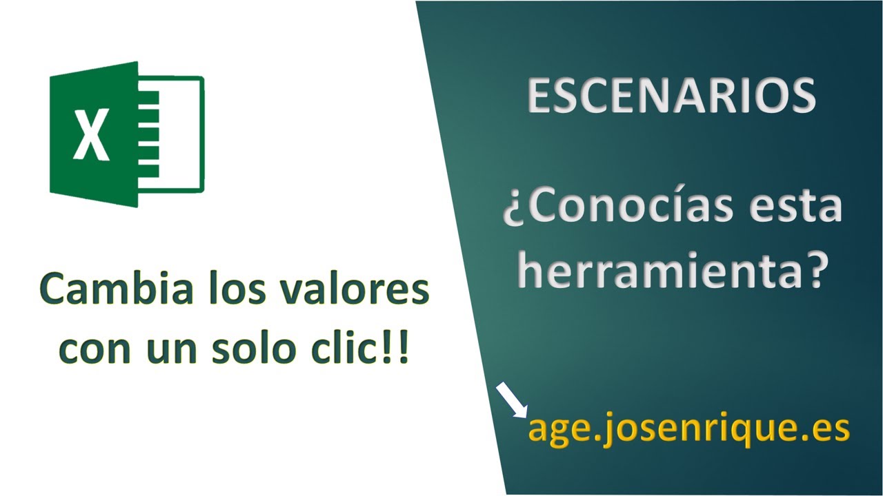 📊 Temario EXCEL oposiciones 【Escenarios en Excel】AGE y Ayuntamientos 🔥📈