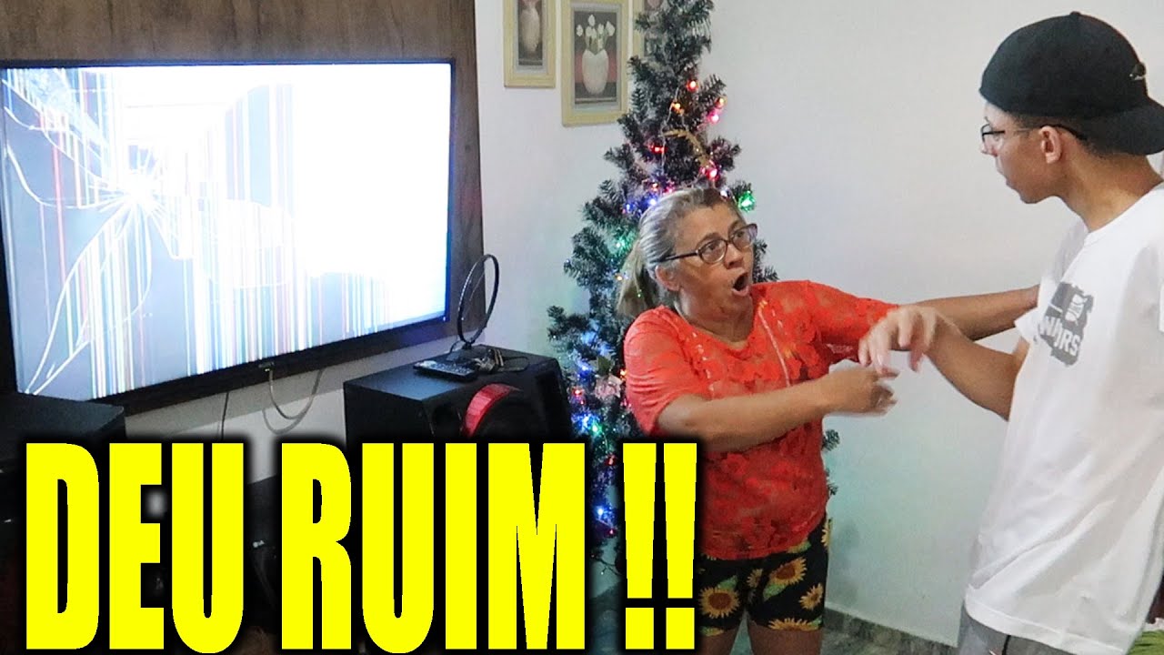 QUEBREI A TV DA MINHA M&Atilde;E E OLHA NO QUE DEU ( TROLLAGEM )