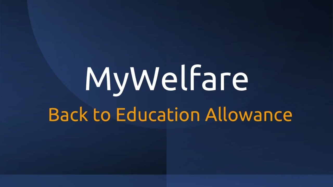 Как подать заявку на пособие Back to Education Allowance на сайте MyWelfare