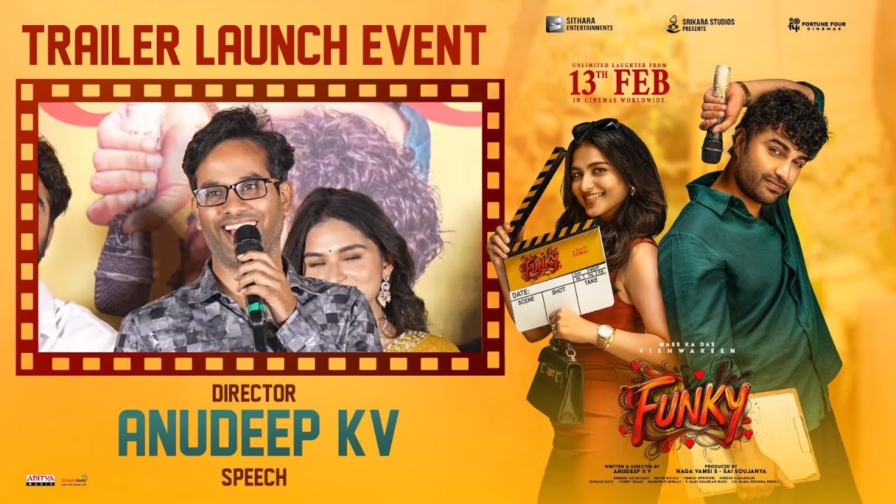 Anudeep KV Speech at FUNKY TRAILER Launch Event | Vishwak Sen | Kayadu Lohar | Feb 13th Release