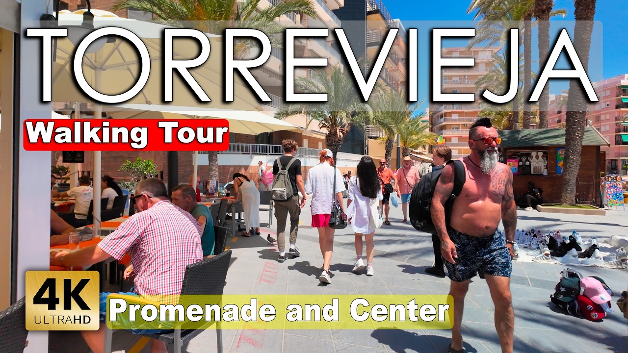 Torrevieja - Promenade And Center,  May 31, 2025 - Spain | Costa Blanca - Walking tour [4k 60fps]