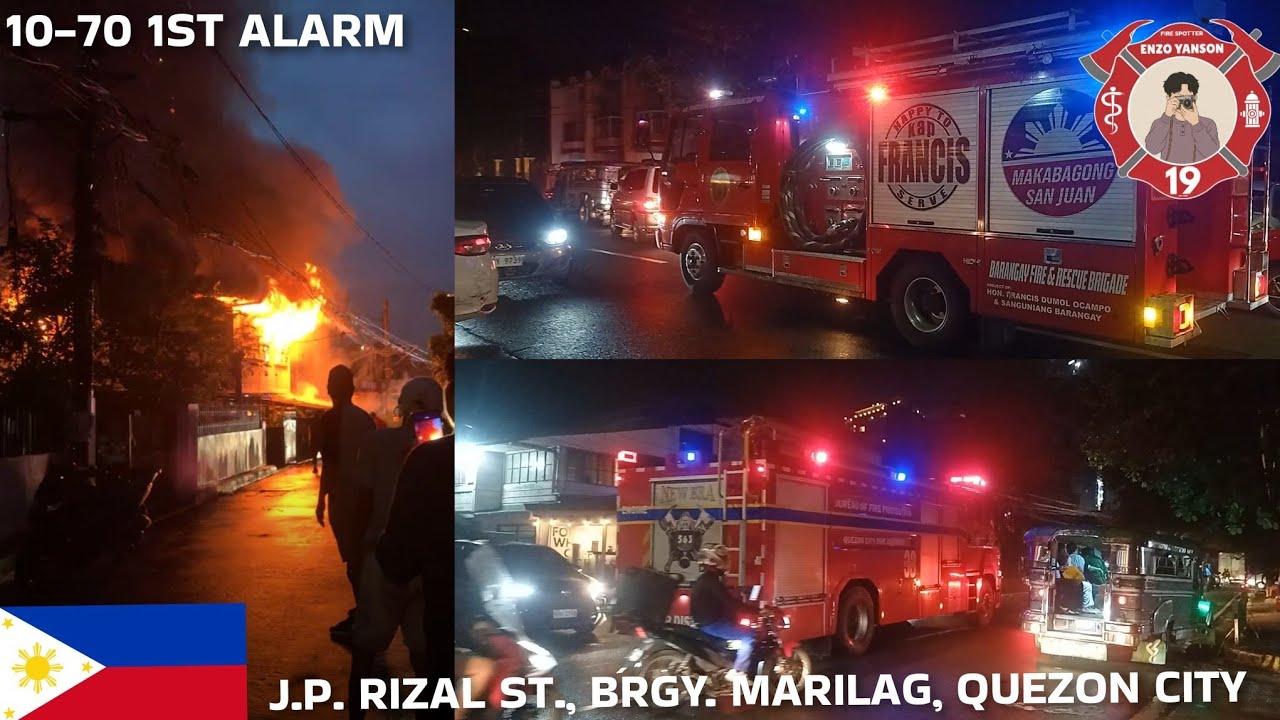 10-70 1ST ALARM | BRGY. MARILAG, QUEZON CITY | FIRETRUCKS RESPONDING