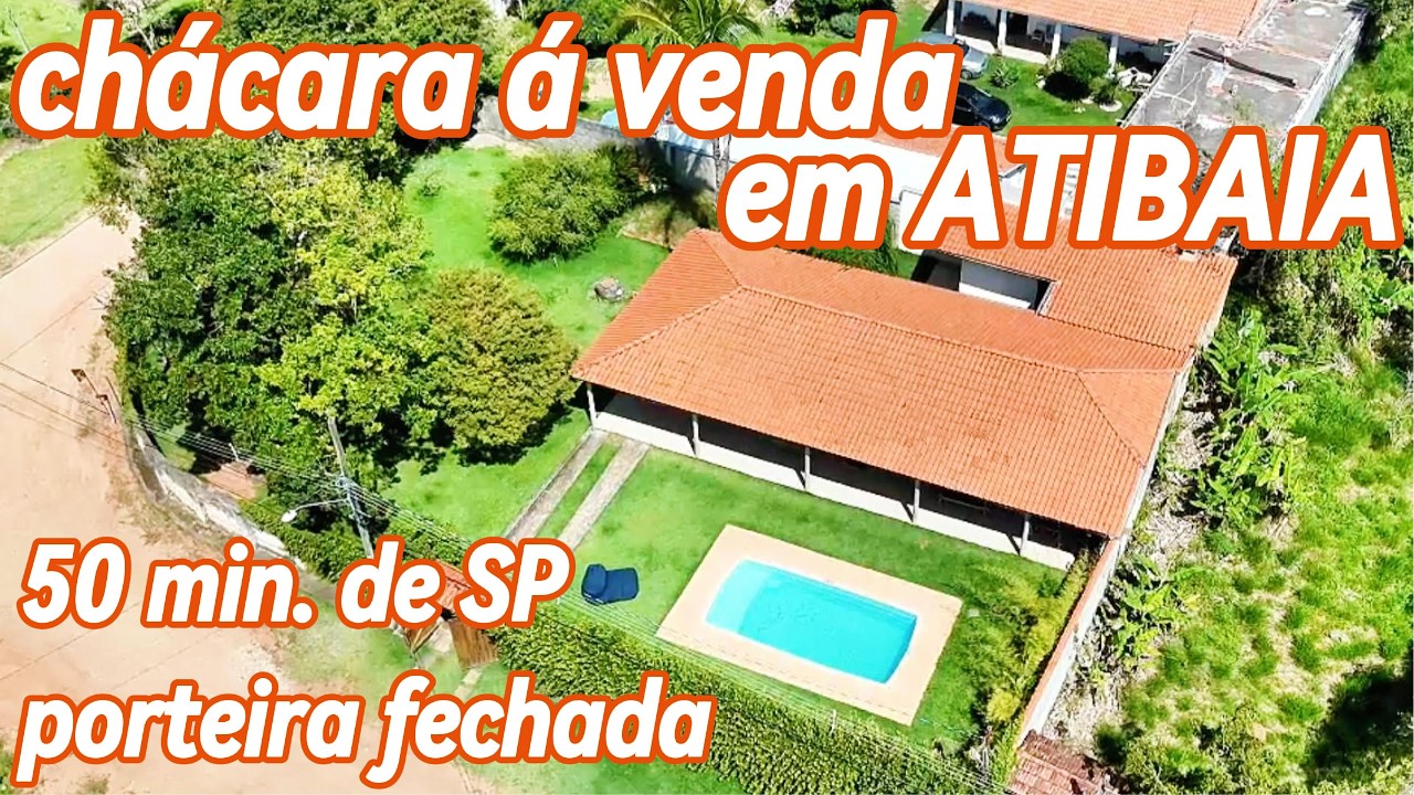 189 - CHÁCARA Á VENDA EM ATIBAIA l POR R$ 790 MIL l 50 MINUTOS DE SP PORTEIRA FECHADA  EXCLUSIVIDADE