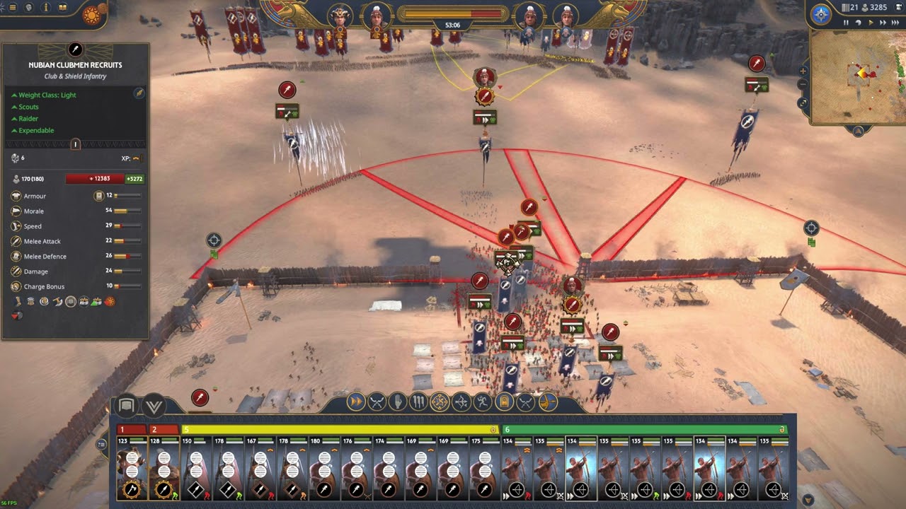 Total War Pharaoh Dynasties Army Encampment Battle
