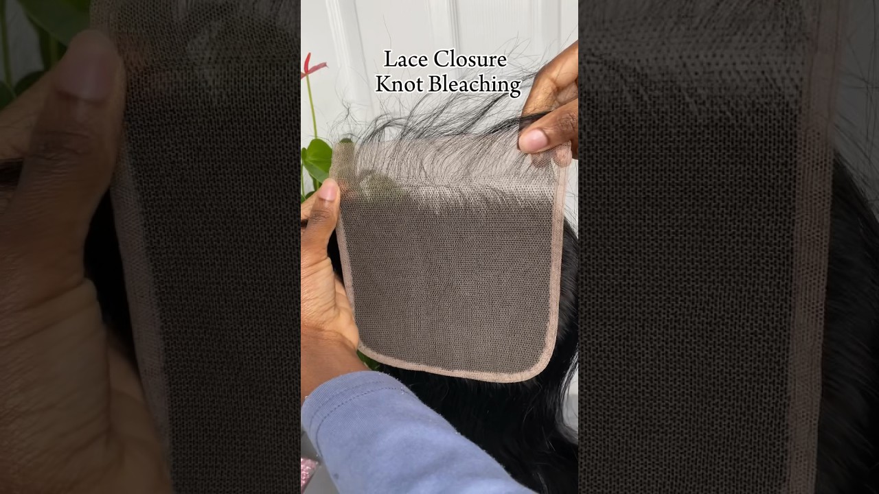 How to bleach lace closure knots #wigs #closurewig #laceclosure #wigtutorial #laceclosurewigs #wig
