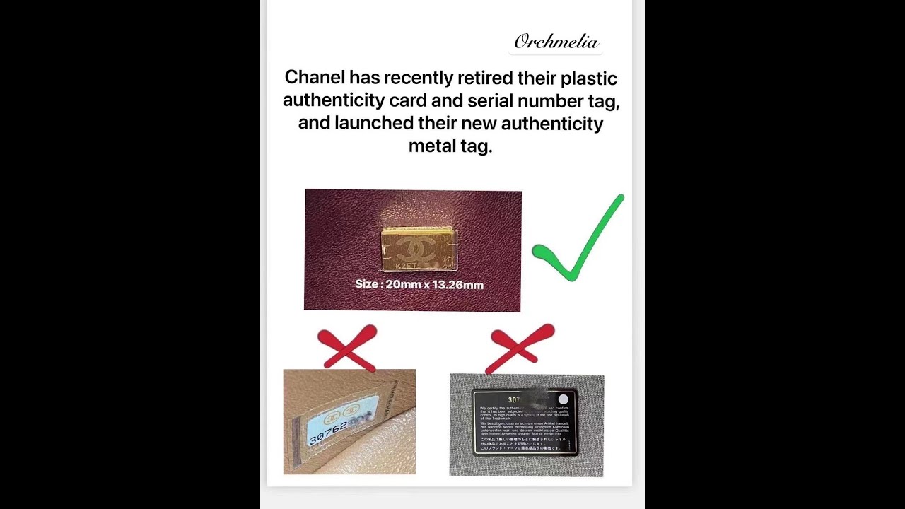 CHANEL NEW AUTHENTICITY TAG // Plastic card is gone, metal tag is on // Like the idea?