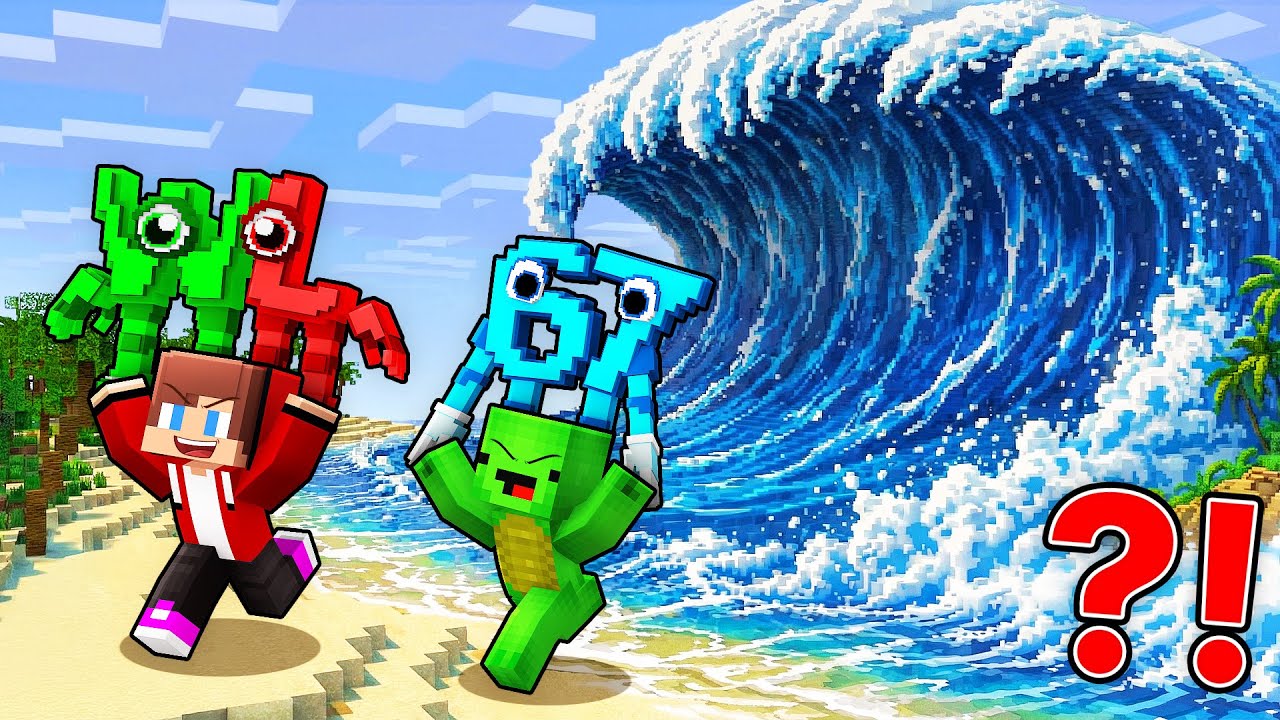 Mikey and JJ Escape the Tsunami in Steal a Brainrot in Minecraft (Maizen)