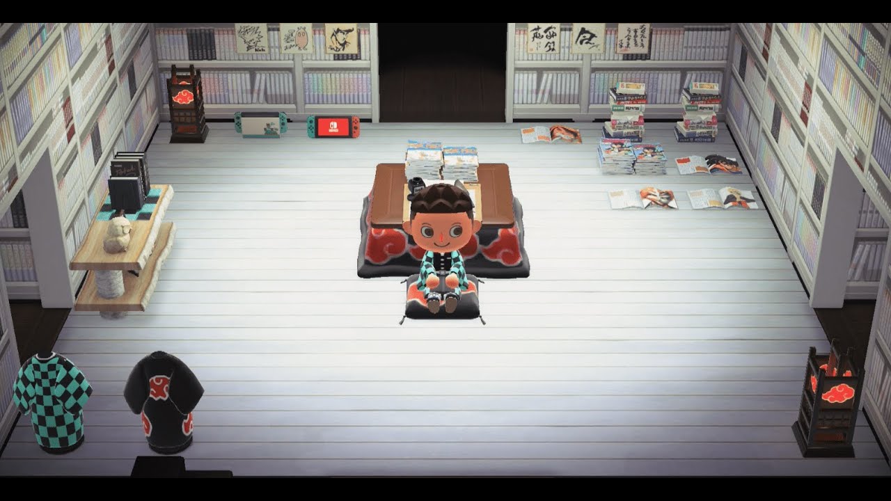 Manga Raum Animal Crossing New Horizons ACNH Anime Room One Piece Naruto Bleach Demon Slayer