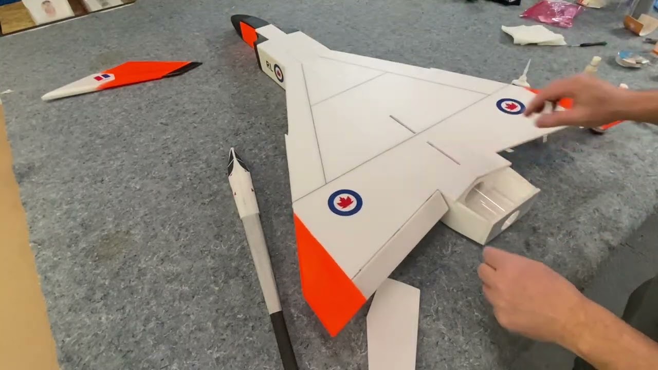 MS Avro Arrow video 8 - painting tail cone