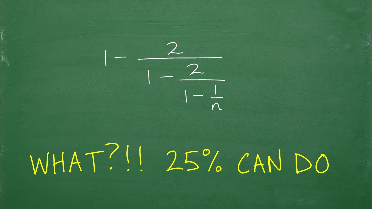 BEST WAY to simplify Complex Fraction within a Complex Fraction with Variables