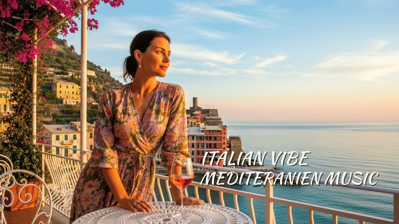 Italian Harbor Scenery | Mediterranean Relaxing Music by the Coast 4K