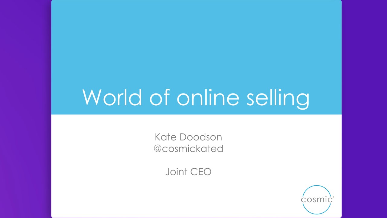 New Ways to Sell Online with Cosmic | Webinar