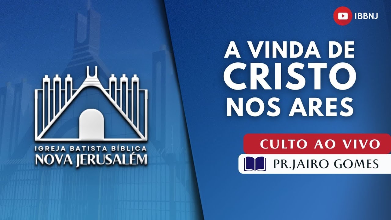 Culto ao Vivo IBBNJ - 08/02/2026 Domingo Noite | Pr. Jairo Gomes