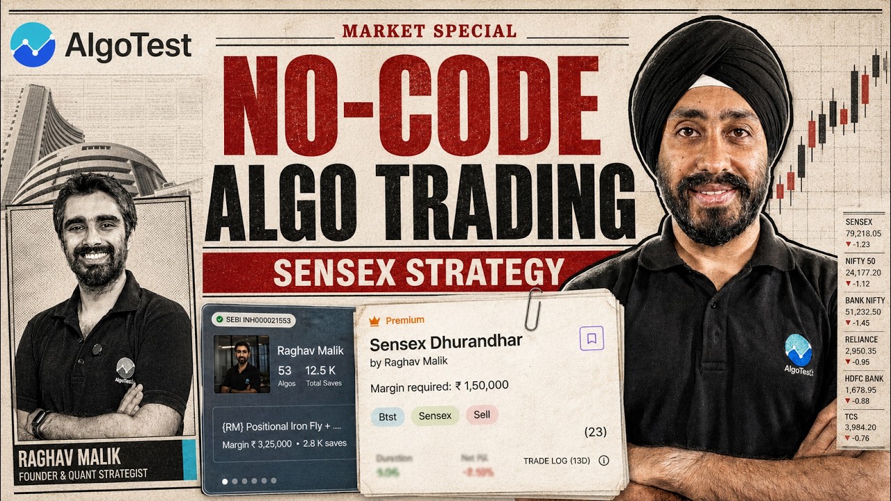 Алгоритмическая торговая стратегия SENSEX STBT без навыков программирования от аналитика, зарегис...