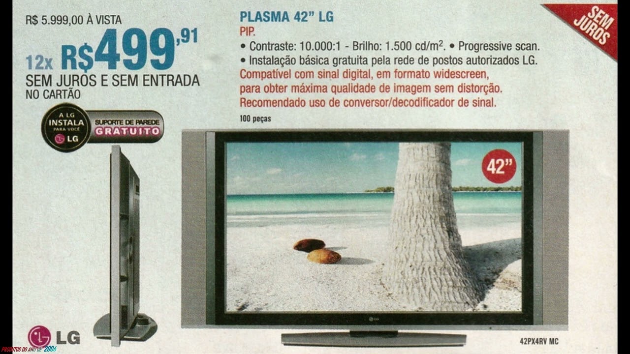 TVs de PLASMA e LCD do ano de 2006