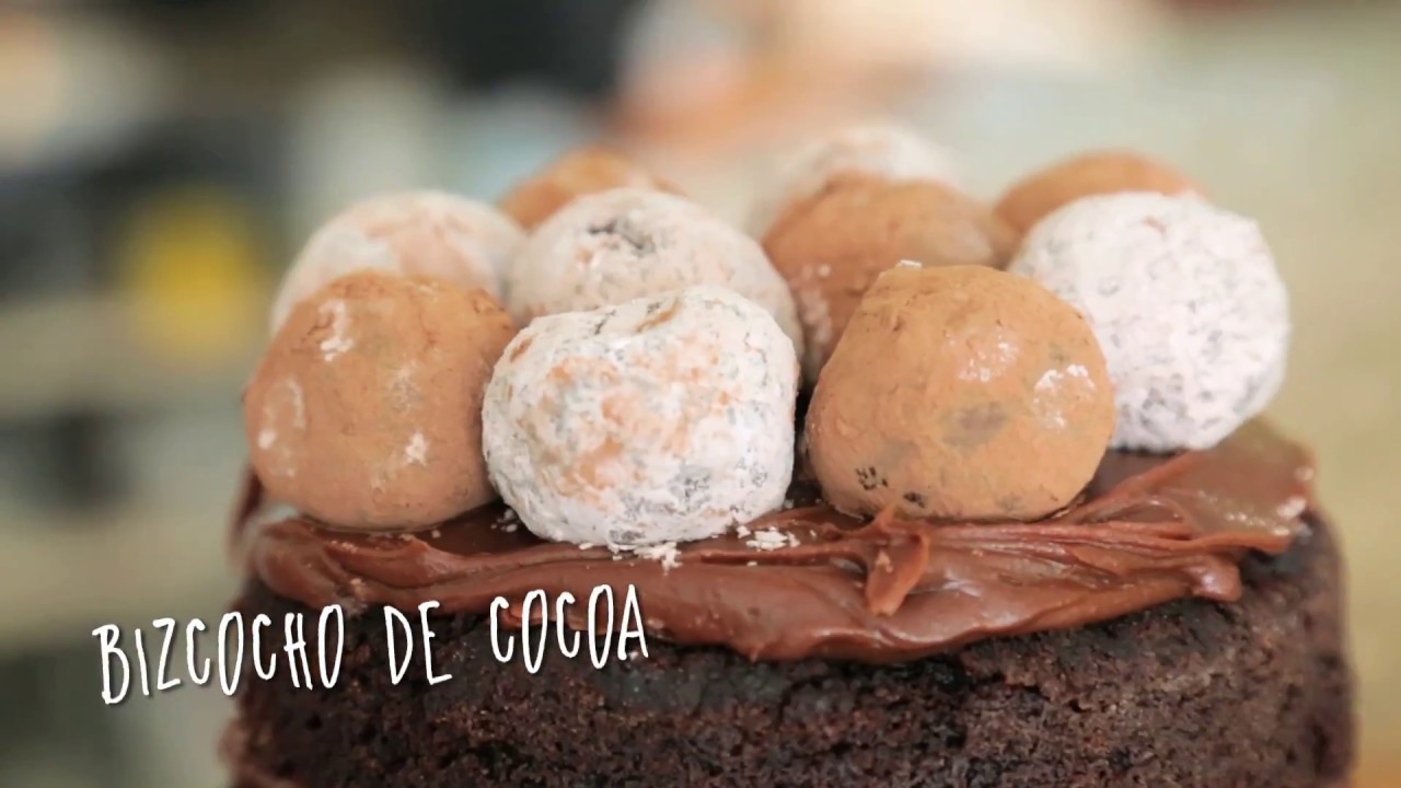 Ana Avellana I Bizcocho de cocoa I Milkshake de cocoa I Trufas cubiertas en cocoa