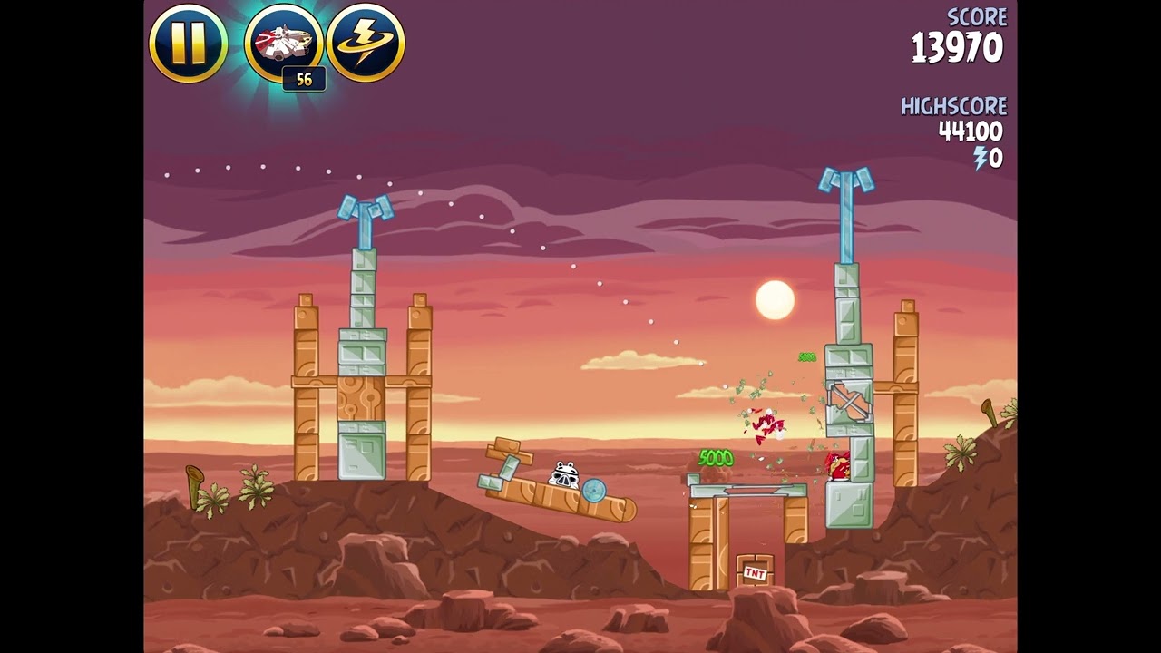 Just doing extra. / Silence Master play Angry Birds: Star Wars / 3 stars Tatooine 1/2