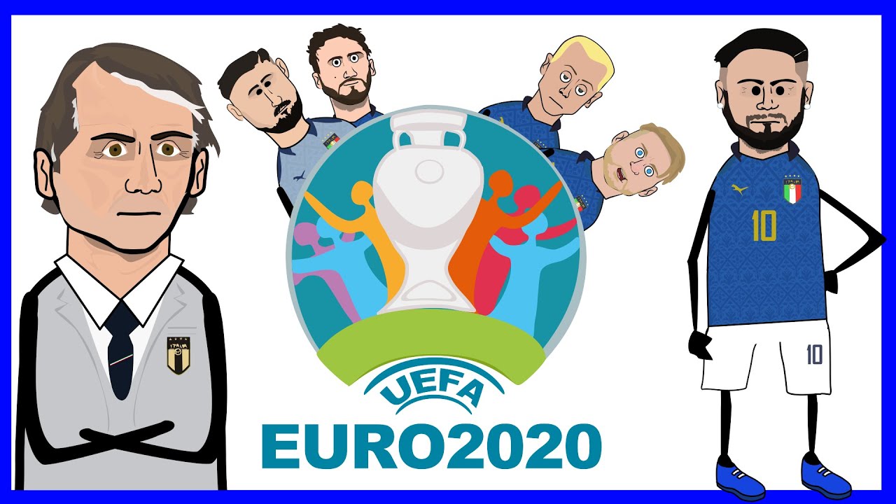 UEFA EURO 2020 - L'ITALIA  - PARODIA CARTOON - Parte 1