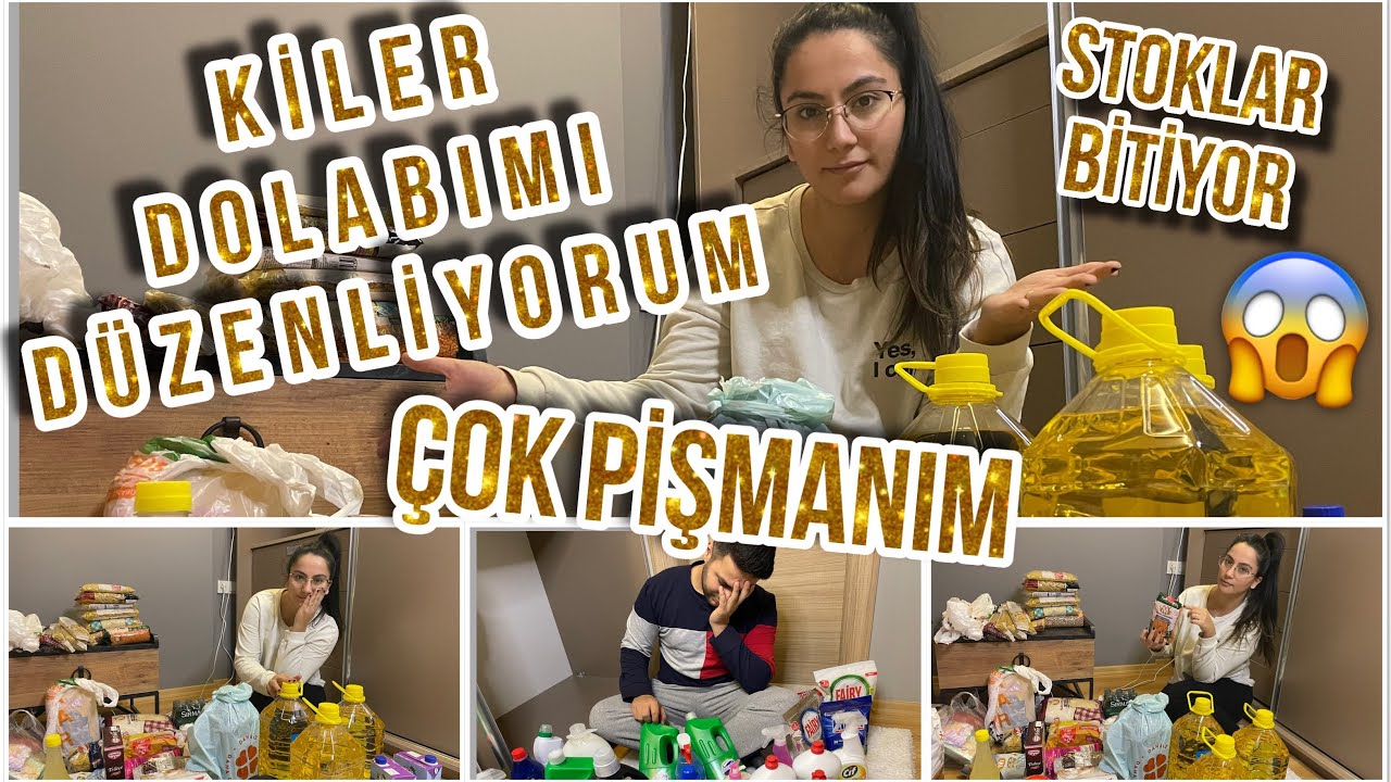 KİLER DÜZENİ / STOK DOLAP DÜZENİ /  DEV MARKET ALIŞVERİŞİMİZİ KİLER DOLABINA YERLEŞTİRDİK / VLOG