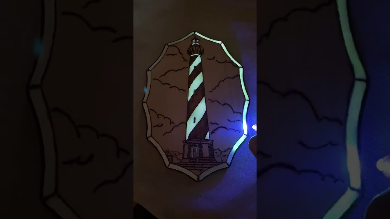 Lighthouse - Glow Effex.com  White Glow in The Dark Powder and Paint