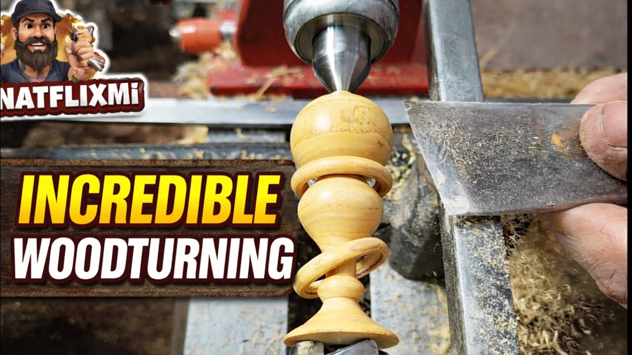 Incredible Woodturning on Lathe | Oddly Satisfying Wood Turning Process 🔥