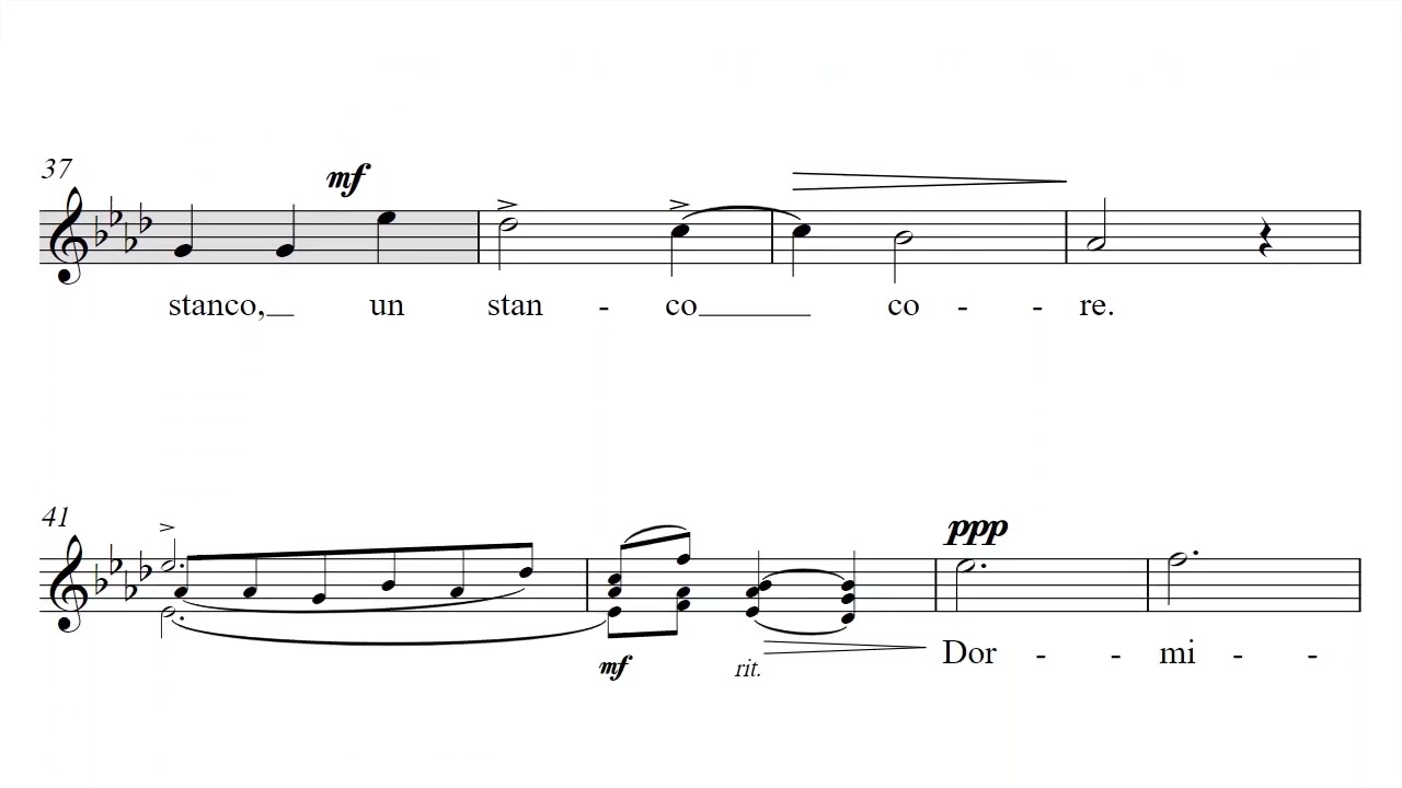 [Piano Accompaniment] Giovanni Battista Bassani : Posate, dormite, Ab Major Key