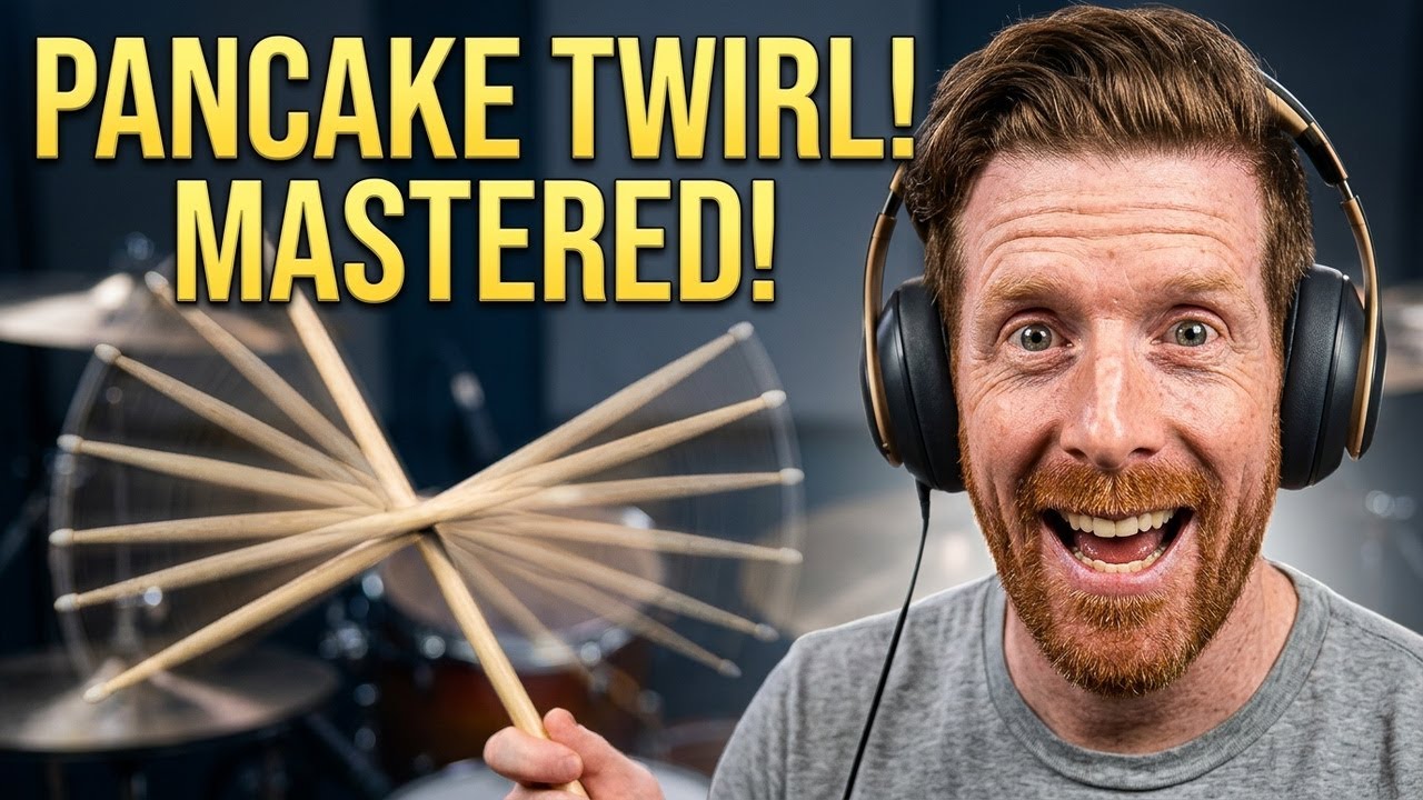 Pancake Twirl — потрясающий трюк с палочкой (урок игры на барабанах)