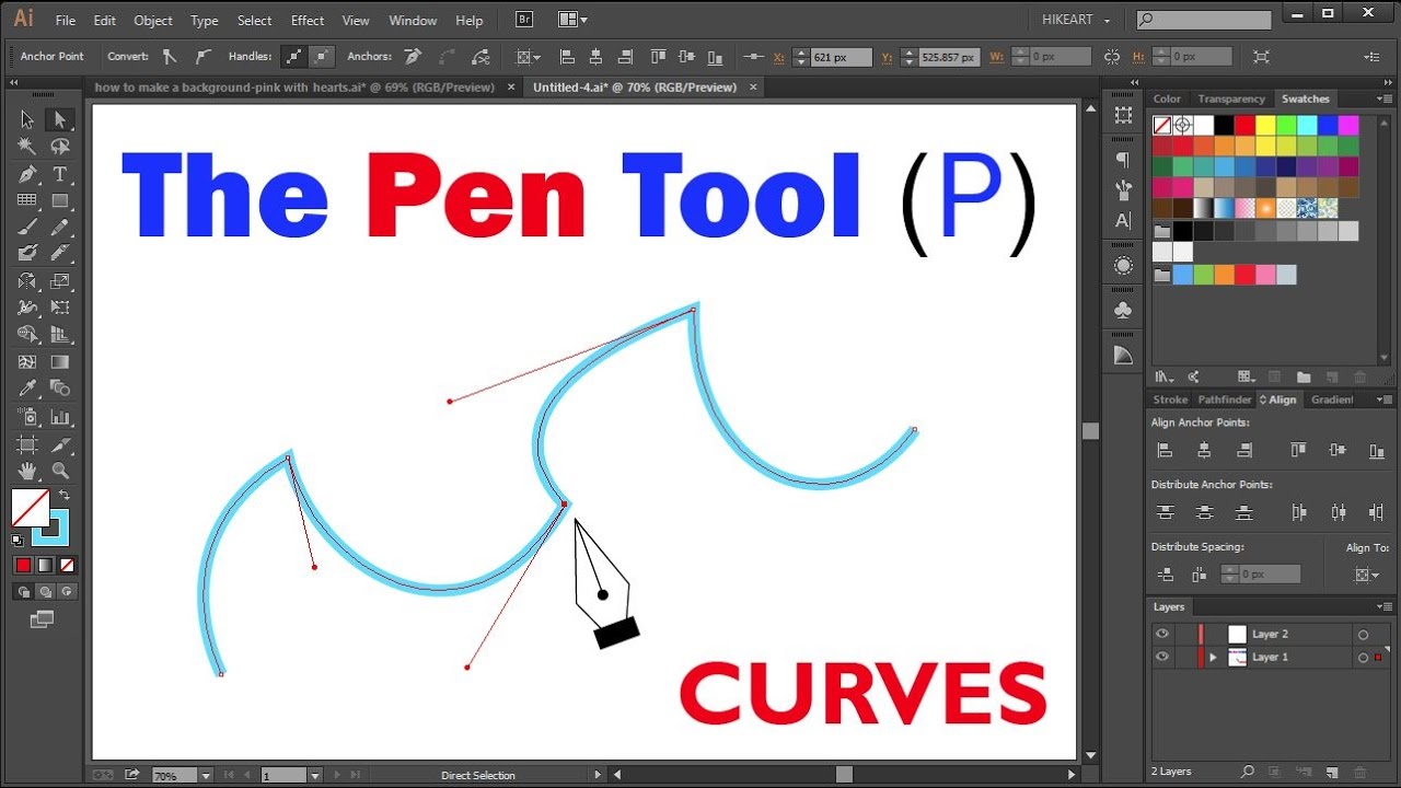 How to Use the Pen Tool in Adobe Illustrator - Curves