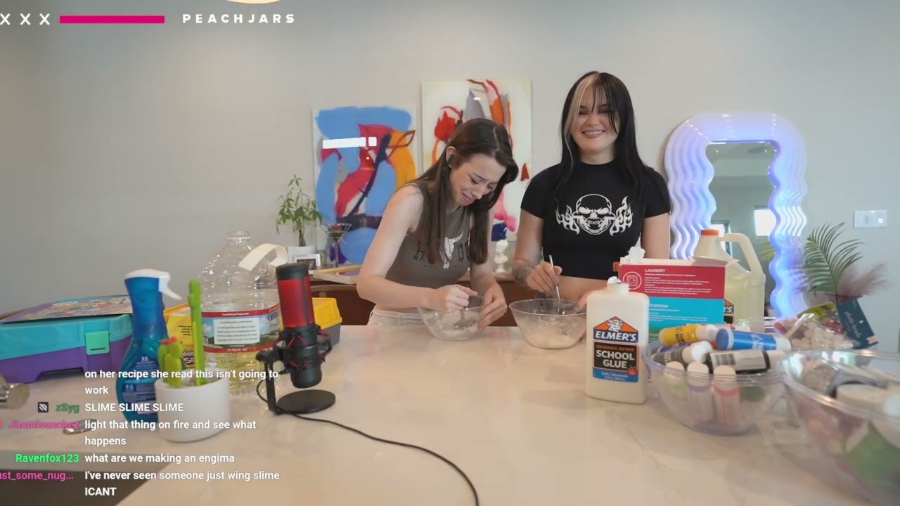 Peach and Emi Get Slimy