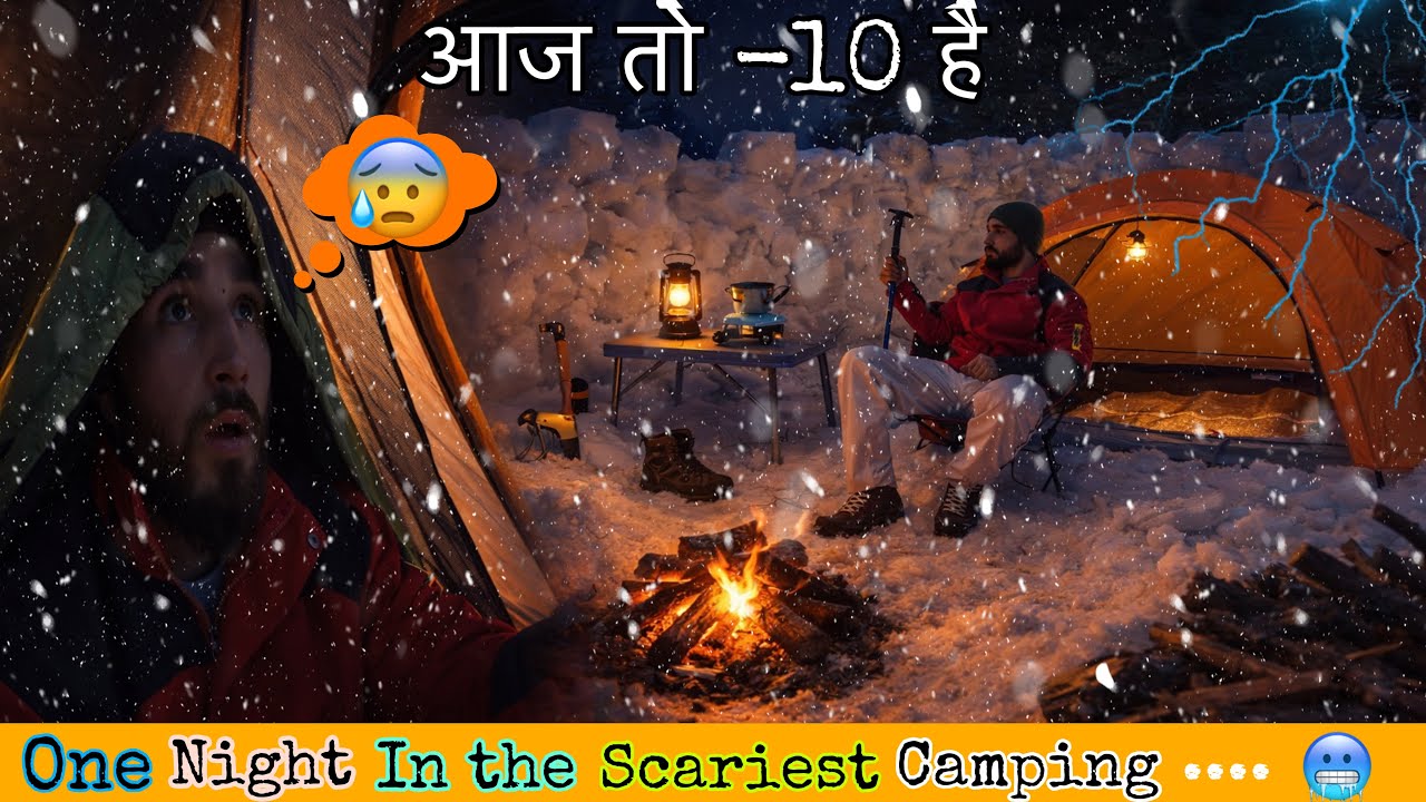 One Night in the Frozen Jungle | Survival Camping | Building Shelter in Snow | Survival Camp #snow