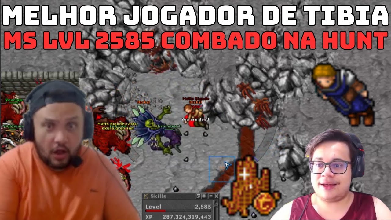 MS LVL 2585 FOI NO TEMPLO E VOLTOU HAHA, BUG NO DRUME, O MELHOR JOGADOR DE TIBIA, BUGADO DEAD #tibia