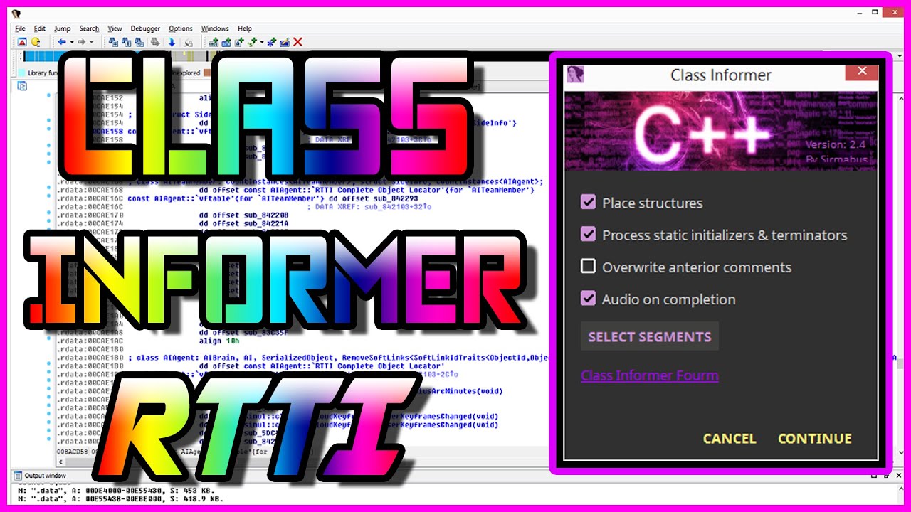 Учебное пособие ClassInformer — плагин IDA Pro для RTTI на C++