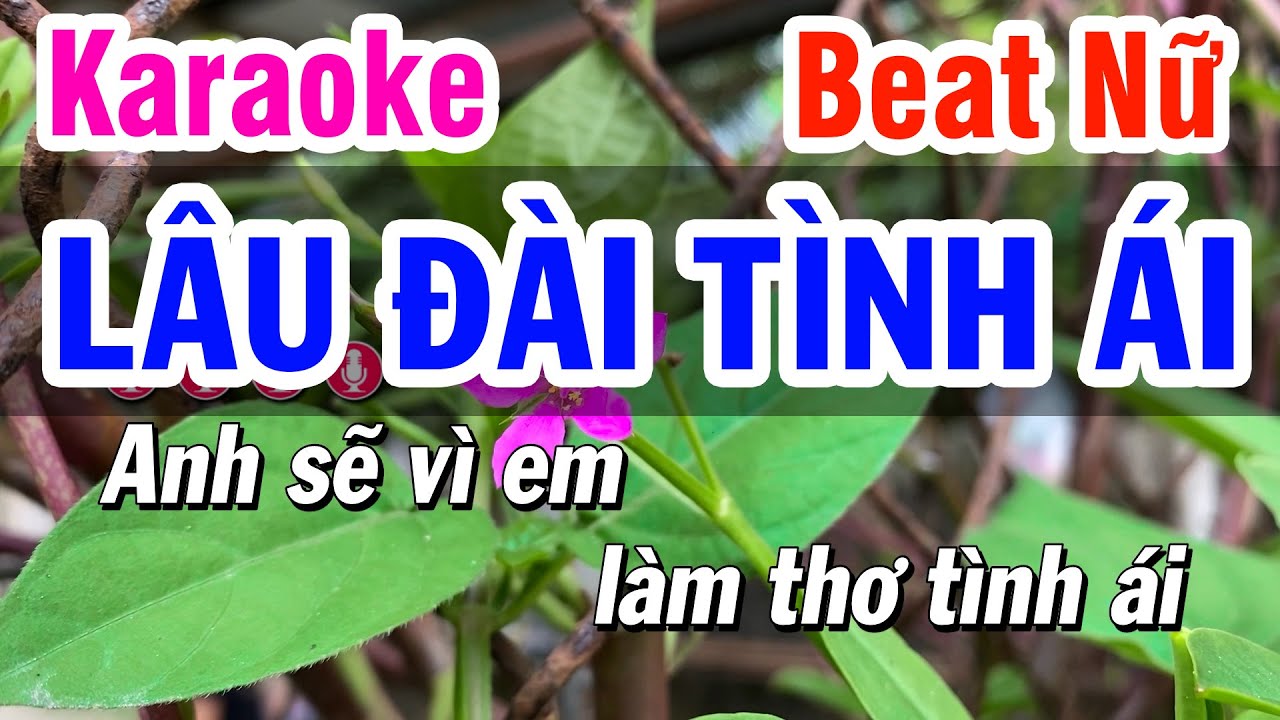 Karaoke Lâu Đài Tình Ái Tone Nữ Hay Nhất | NS Hoàng Kim