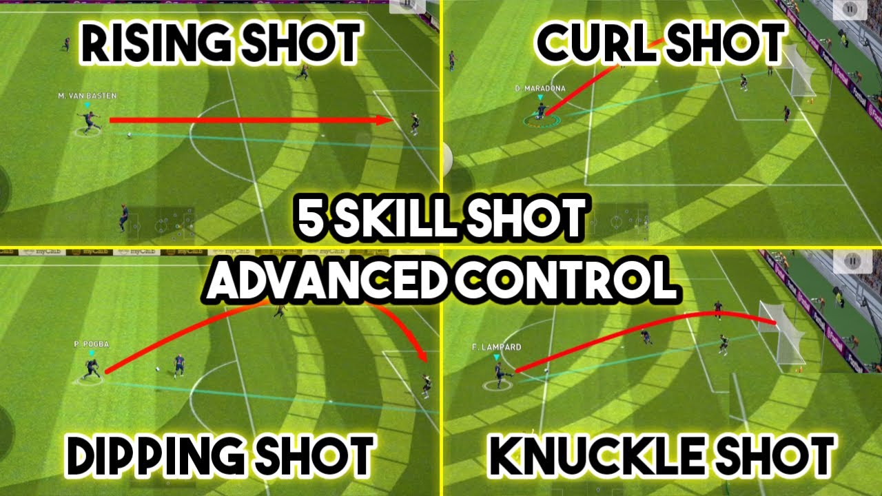 5 Type of Skill Shots Tutorial (Advance Control) eFootball 2022 Mobile