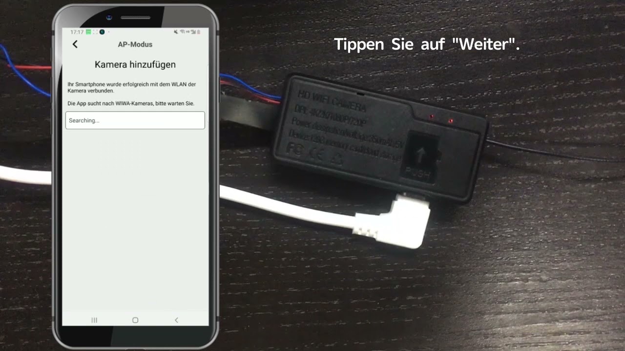 WIWACAM MW3 Setup-Kurzanleitung (AP-Modus)
