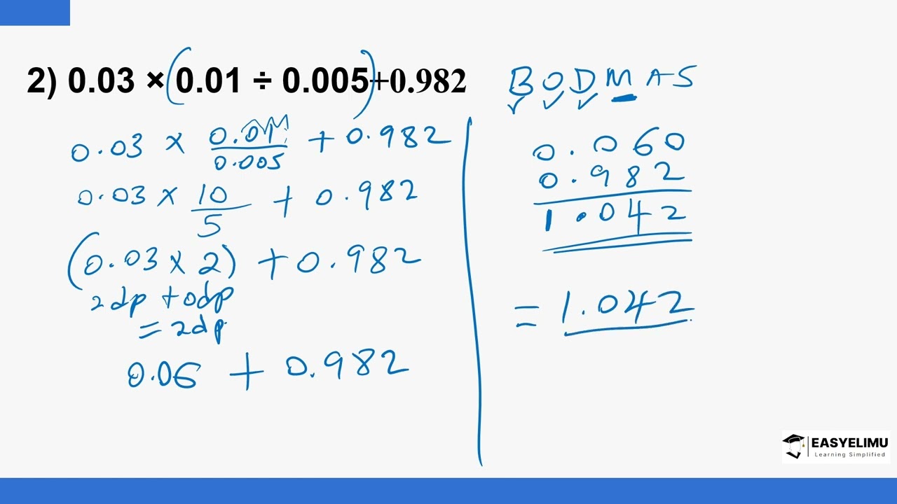 Combined Operations On Decimals (Mathematics Form 1 Topic 8 Lesson 13 of 15)