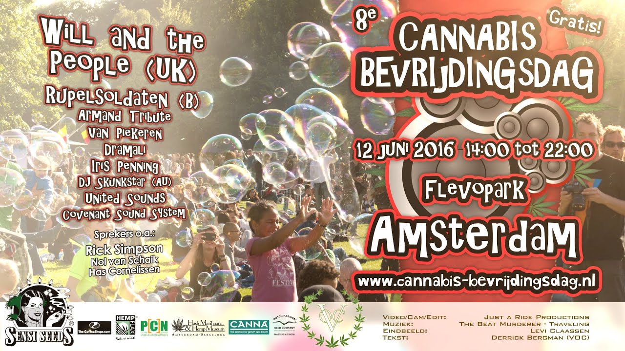 8e Cannabis Bevrijdingsdag - 12 juni 2016 Flevopark Amsterdam - gratis toegang!