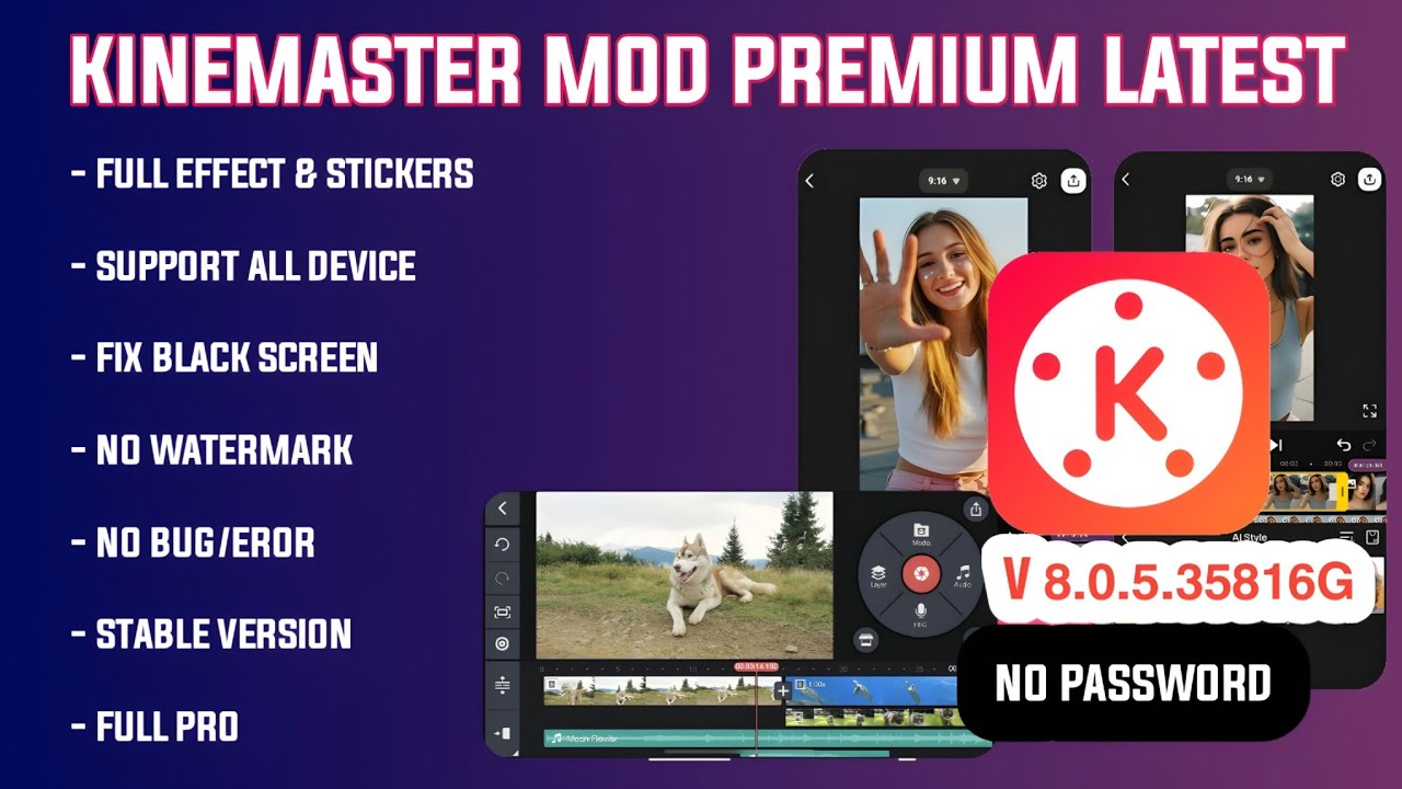 KineMaster Pro Premium Unlock All Free Terbaru 2026 || No Password 100% Working