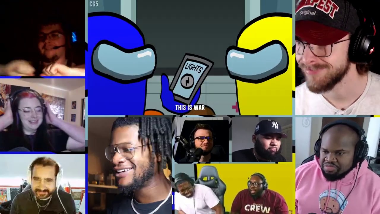 The Among Us Rap Battle|#NerdOut ft CG5, Pokimane, Preston, Loserfruit & More [REACTION MASH-UP]#982