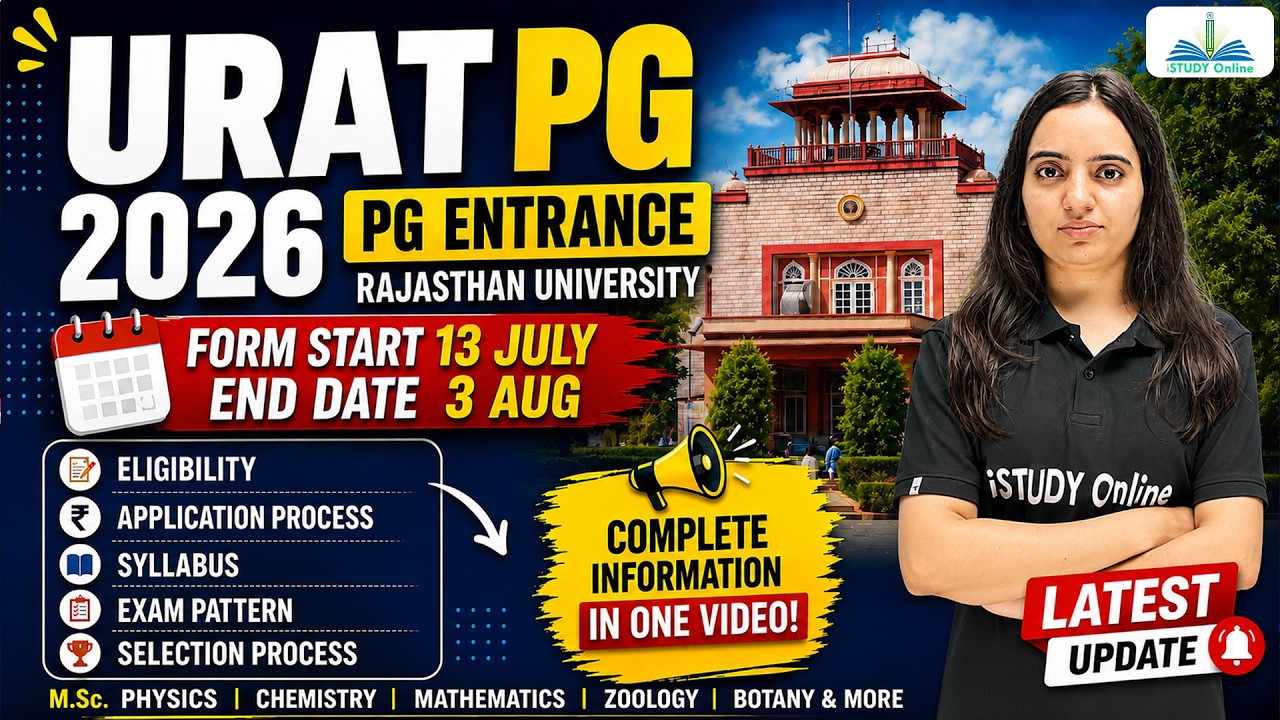URAT PG 2026 Form Started 🔥 Rajasthan University PG Entrance 2026 | Syllabus, Exam Pattern