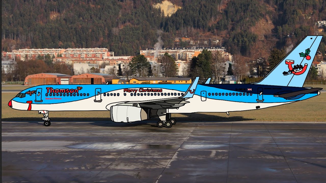 Christmas special!!!! Thomson Airways Boeing 757-200 (G-OOBE) in “Merry Christmas” livery