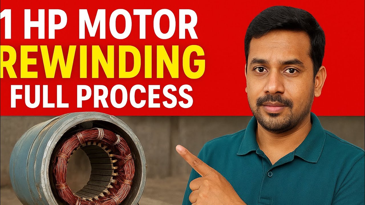 Giran Motor Rewinding Process | 1HP Motor Quality Work by Bhairavnath Electrical Works ✅ 