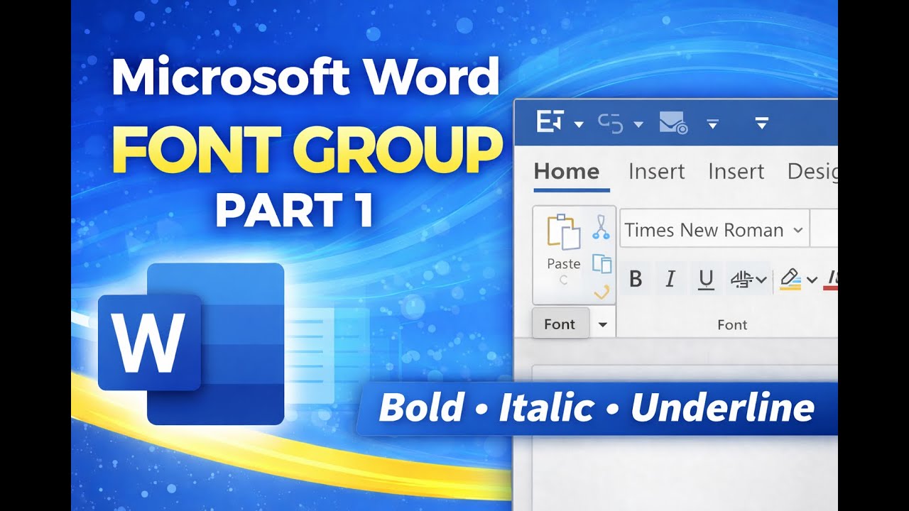 MS Word Font Group Part1