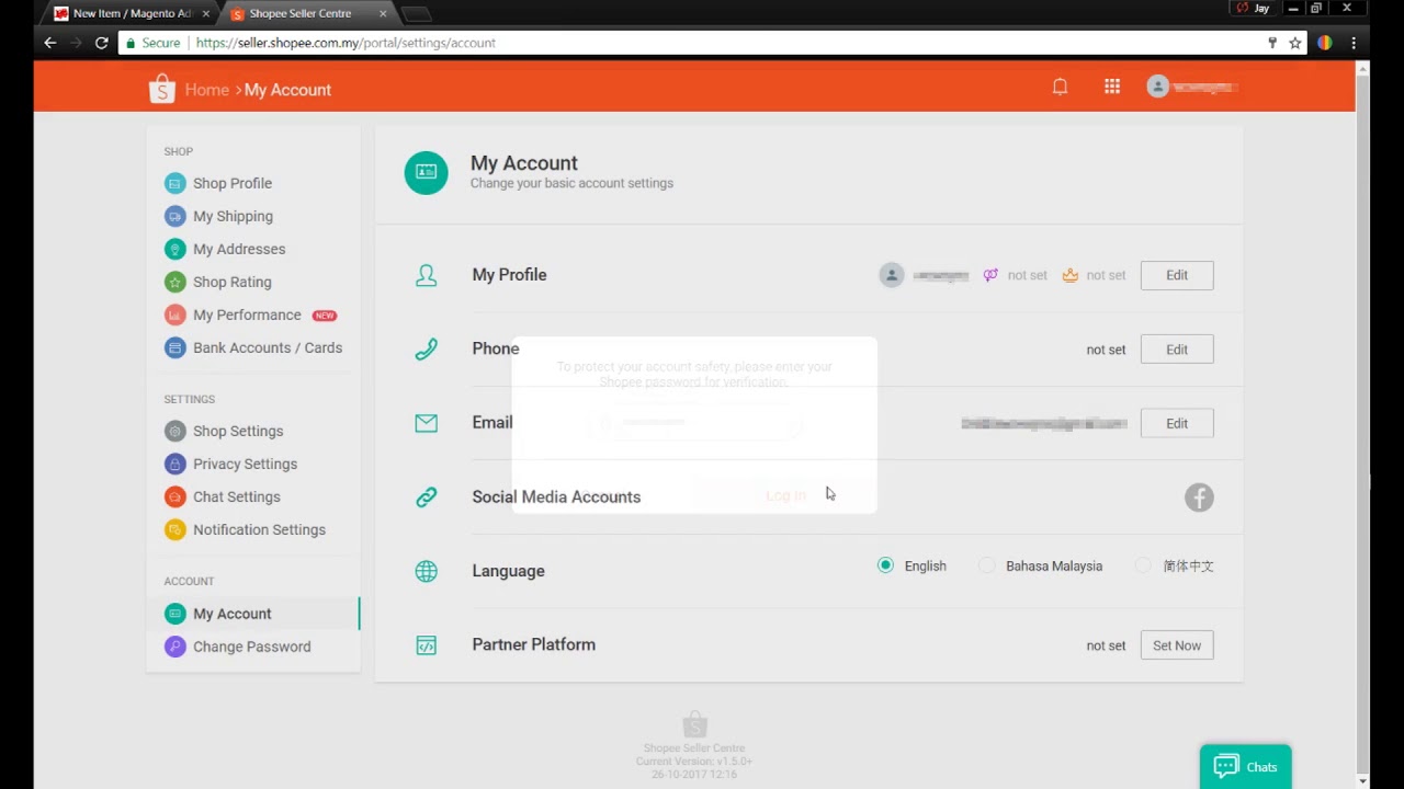 Wowsync - How to get Shopee Api key, Api username and Api URL