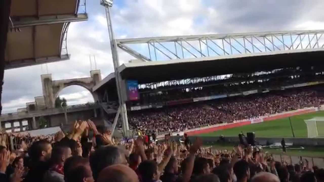 LYON-LILLE ! Ambiance Virage Nord ! 05/10/14 ! Tifo + Chants !
